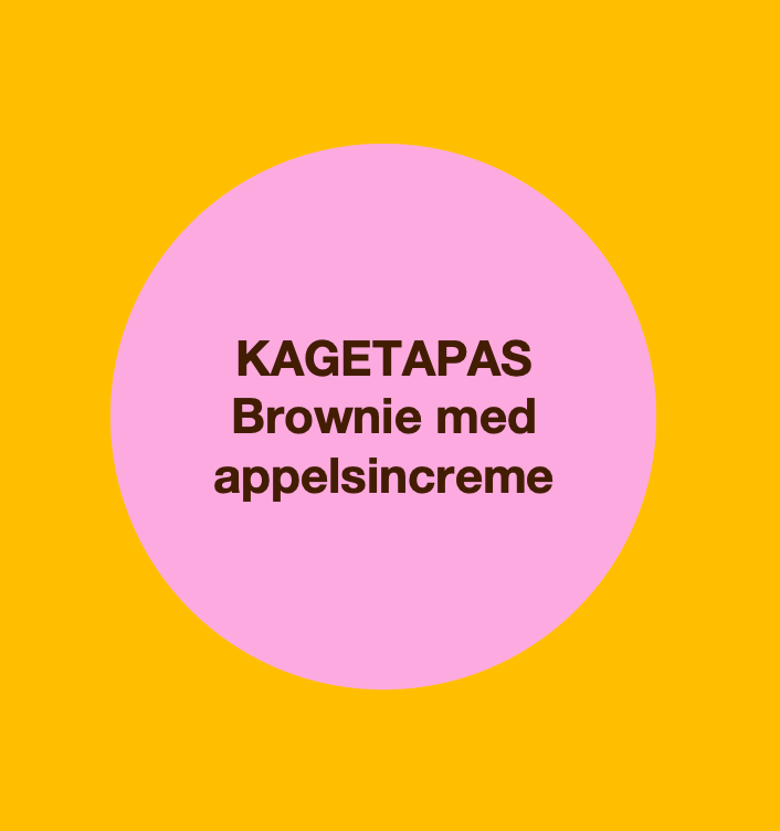 Kagetapas - brownie med appelsincreme